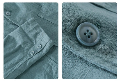 Y803 Spring Autumn Good Quality Linen Blazer For Men Business Casual Solid Color Simple Double Buttons Thin Male Suits Jackets