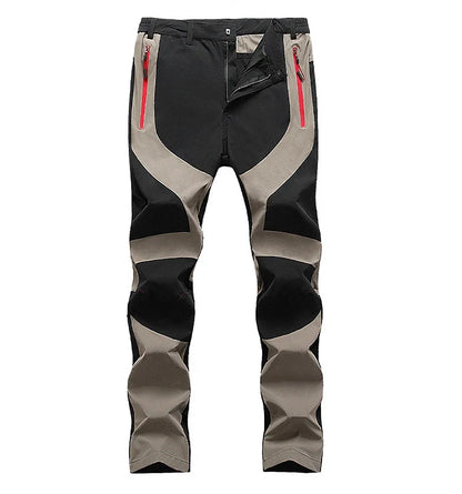 Outdoor Quick Drying Pants For Men Sports Breathable Spring Hiking Pants Elastic Casual Camping Fishing Trousers Splicing Colors