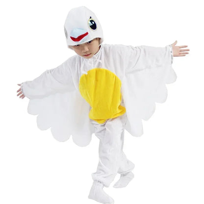 Kids Adults  Animal Bird Oriole Parrot Swallow Eagle Woodpecker Cosplay  Fancy Dress Jumpsuit Costume Gifts Set Halloween