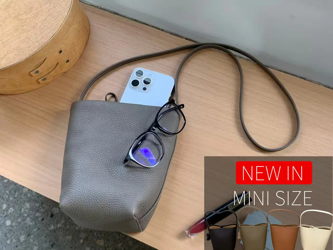 Bucket Bag Large Women's Bag Tote Bag Shoulder Bag Luxury Designer Genuine Leather Handbag Japanese Popular Bag Soft Row