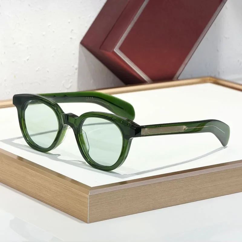 1948 Luxury Classical Sunglasses Men Thick Acetate Oval Brand Design Fashion Street High Quality UV400 Optical Glasses With Case