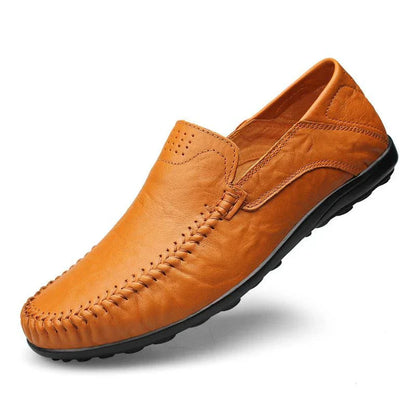 Genuine Leather Men Casual Shoes Luxury Brand Formal Men Loafers Moccasins Italian Breathable Slip on Male Boat Shoes Size 37-47