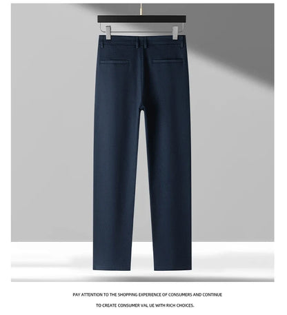 High Quality Lyocell Jeans Men Spring Autumn New Fashion Straight Long Pants Soft Business Brand Classic Stretch Denim Trousers