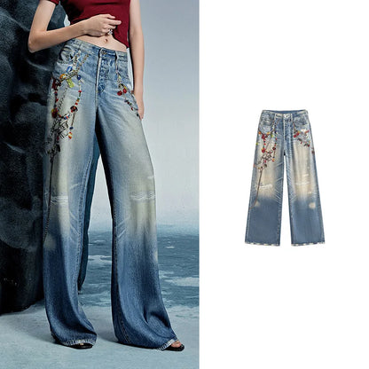 Women Denim Jean 2025 Spring New Long Pants 8518053