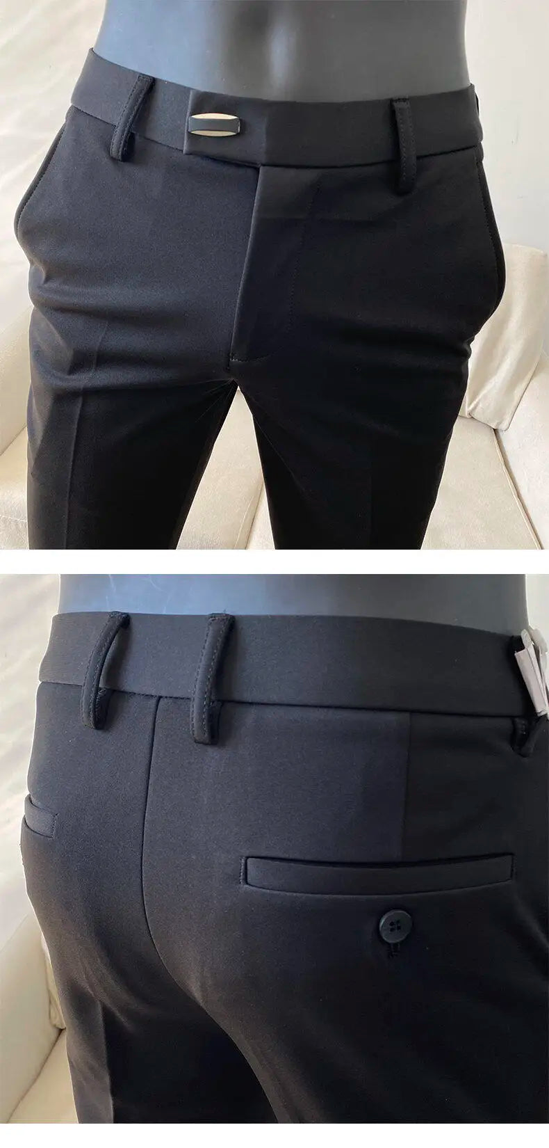 High Quality Men's Suit Pants 2025 Spring New Men Formal Business Office Social Dress Pants Slim Fit Casual Wedding Trousers