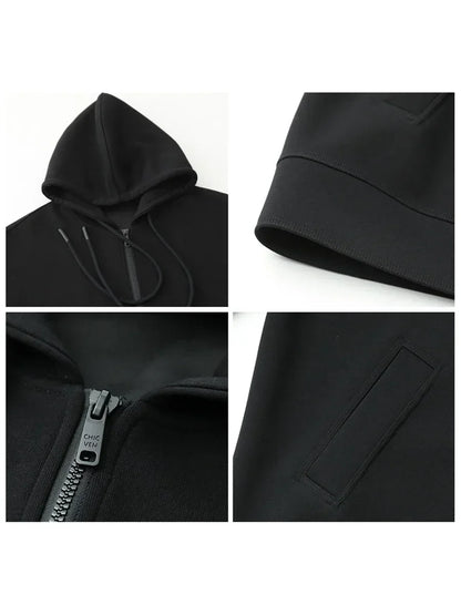 Women Sweatshirts Hoodies Solid Loose Casual Hooded Female Tops Lady Coat Medium Length Overcoat Spring Autumn 2025