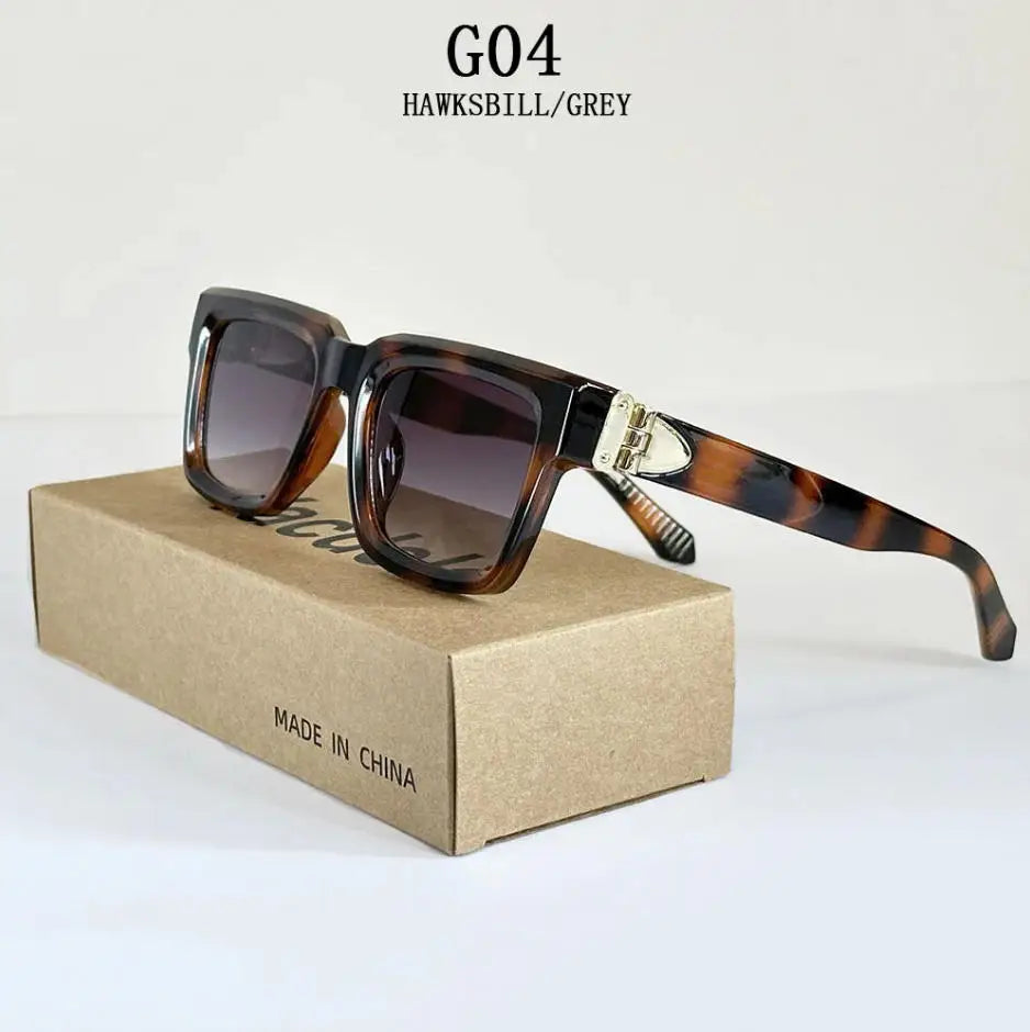 Millionaire Square Sunglass Men Vintage Luxury Sunglasses 2025 Trendy Fashion Glasses Gafas De Sol Hombre Lunette Soleil Femme