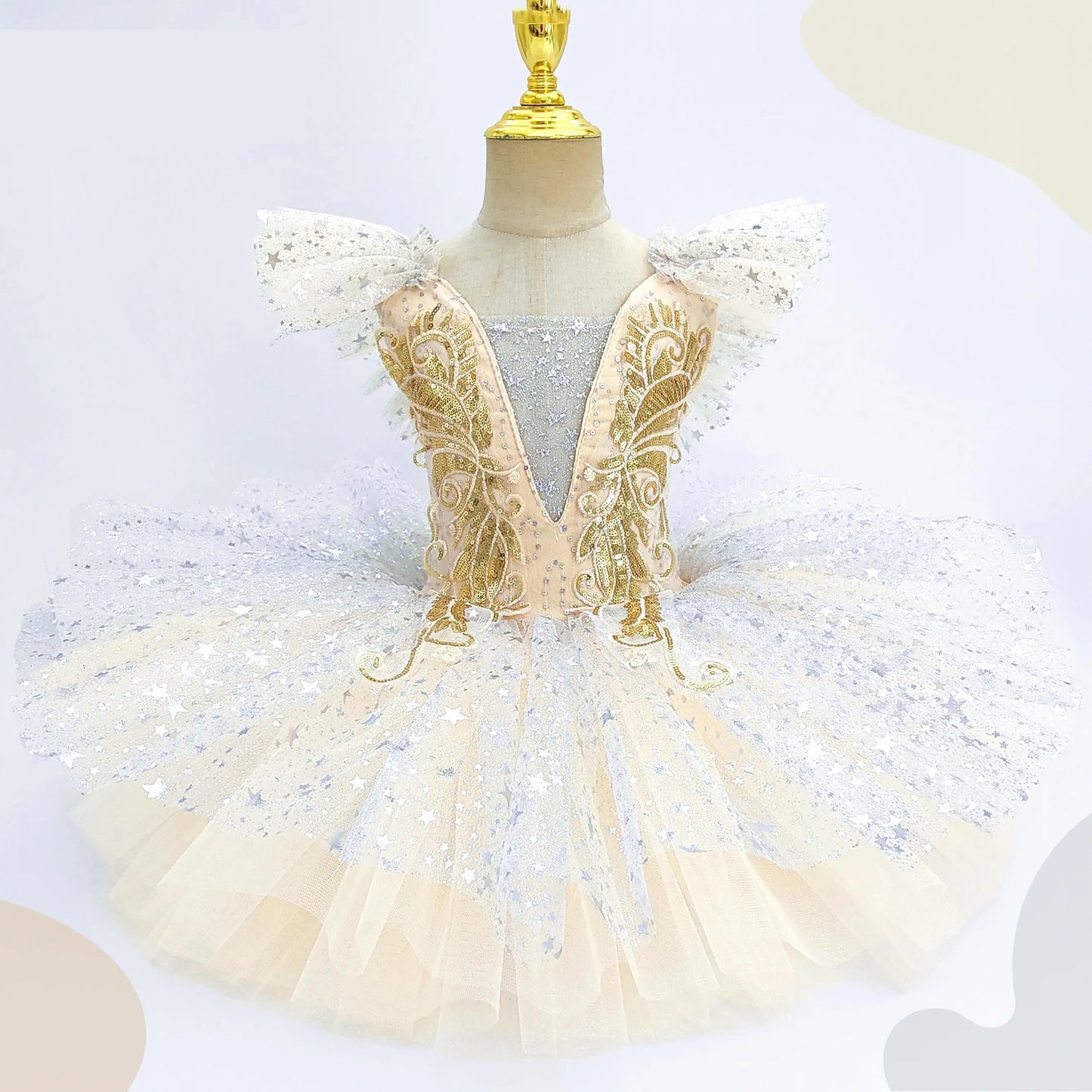 Kids Sequin Ballet Dress Performance Clothes Silver Girls Modern Dance Skirts Children Ballet Tutu Party Princess Dress Costumes