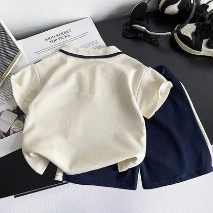 0-5Years New Baby Boys Clothes Sets Infant Kids Embroidery Labeling T Shirt Shorts 2pcs/sets Children Clothing Tracksuits Set