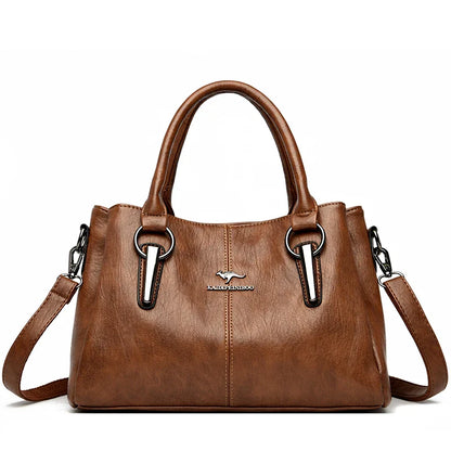 Genuine 3Layers High Quality Soft PU Leather Ladies Shoulder Crossbody Bags for Women  Luxury Handbags  Women  Designer A Main