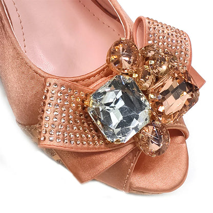 2024 Rhinestone Design INS Hot Sale New Arrivals African Shoes and Bag Set in Blue Color Open Toe Comfortable Women Heels