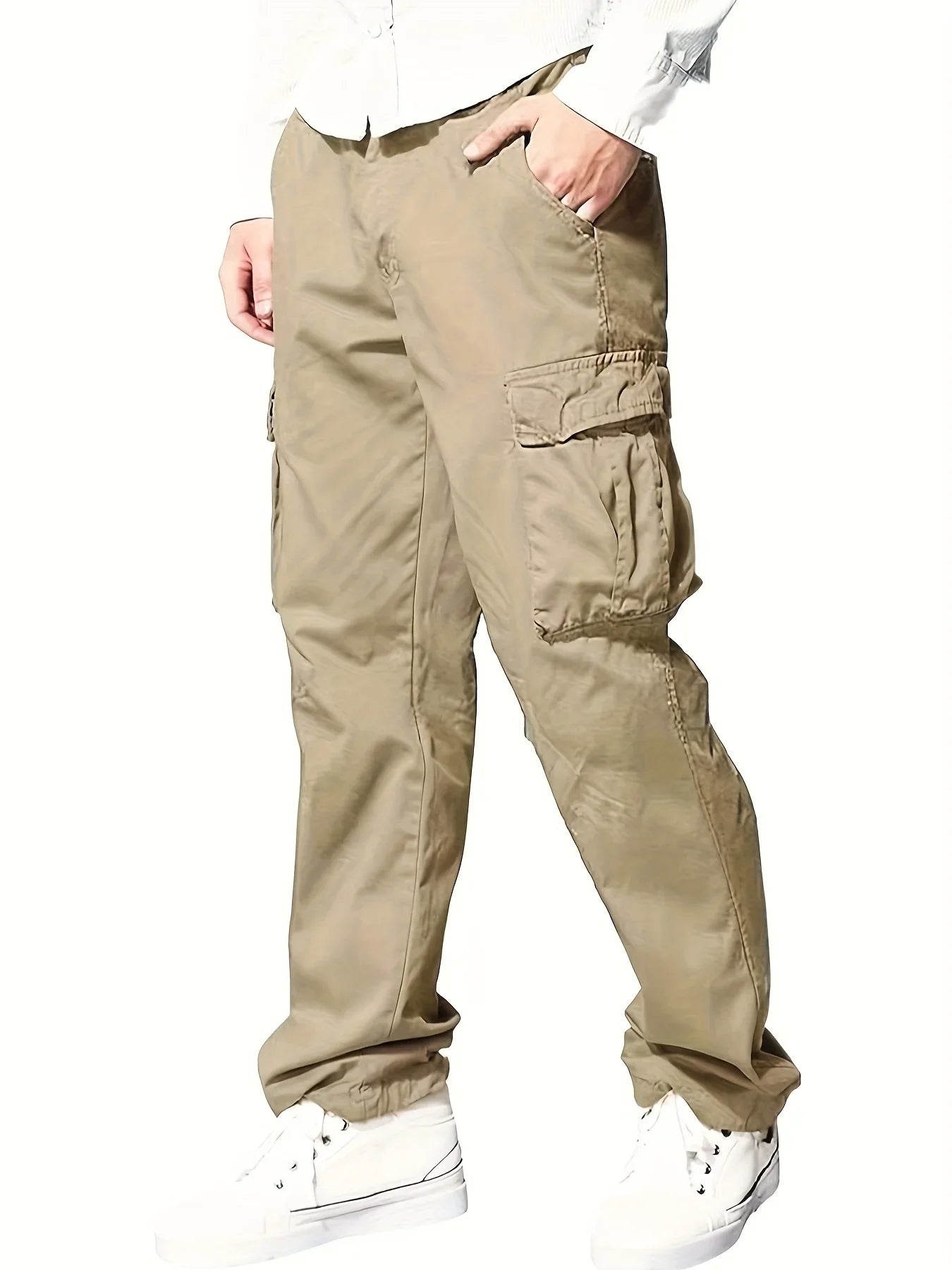 2026 Amazon Summer New Men's Work Pants European and American Independent Station Drawstring Multi Pocket Casual Pants