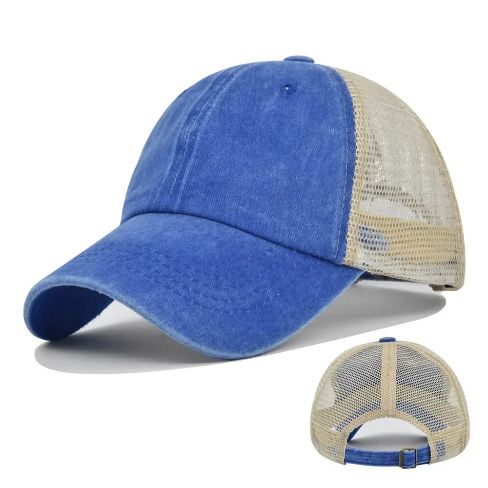 Fashion Men Baseball Cap Hot Sale Unisex Trucker Hat Multi Colors Plain Baseball Cap Women Men Washed Cotton Cap