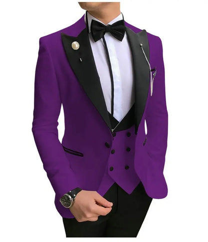 Latest Designs Men's Classic Suits For Wedding Groom Tuxedo Slim Fit One Button Prom Party Best Man 3 Pieces Costume