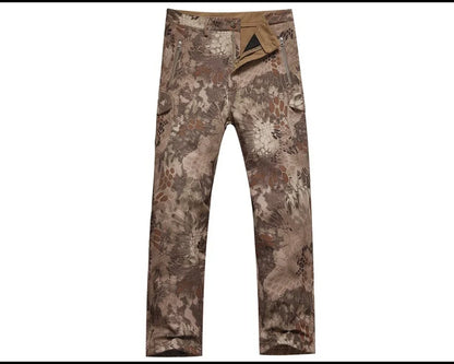 Tactical Pants Soft Shell Fleece Cargo Pants Men Hunting Pants Camouflage  Pant Casual Trousers Unisex Waterproof