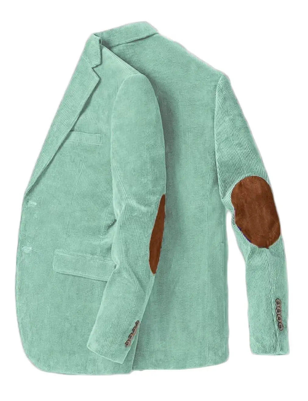 Men's Corduroy Blazer Business Casual Jacket with Elbow Patch Spring Fall Sport Coats Fashion Casual Single Breasted Men Jacket