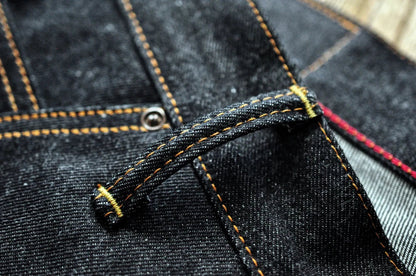 Mens Jeans Boxing Selvedge Denim Jeans Color Cotton Jeans for Men Silver Buttons Taper Fit  12.5 Oz