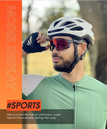 UV400 Cycling Sunglasses Men MTB Sport Glasses Outdoor Hiking Camping Goggles Women Road Bike Bicycle TR90 Frame 2023