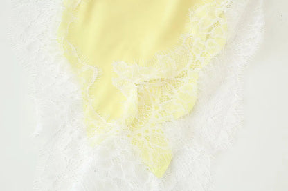 Woman Summer Sexy Sleeveless Backless Chic Beach Party Dress Women's Elegant Asymmetry Lace Decorate Slim Sling Dress