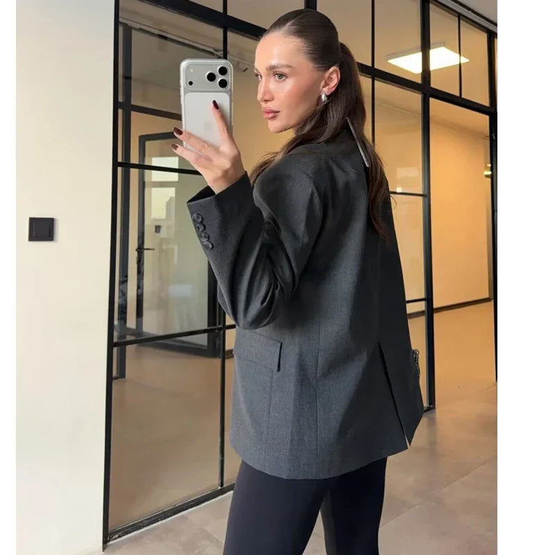 Tidalyf Women's Spring New Blazers & Jackets 2026 Fashion Retro Elegant Office Blazers Unique Youth Comfortable Street Jackets