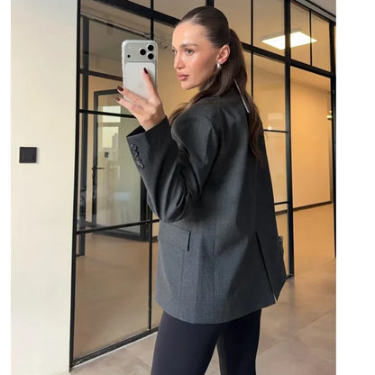Tidalyf Women's Spring New Blazers & Jackets 2026 Fashion Retro Elegant Office Blazers Unique Youth Comfortable Street Jackets