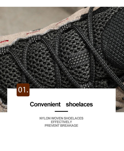 New Non-slip Wear Resistant Men‘s Outdoor Hiking Shoes Breathable Splashproof Climbing Men Sneaker Hunting Mountain Shoes