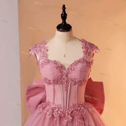 Pink 15 Quinceanera Dresses Ball Gown Sweet Lace Party Dresses 15 Year Old Dress For Quinceanera Customized Princess Gown 2025