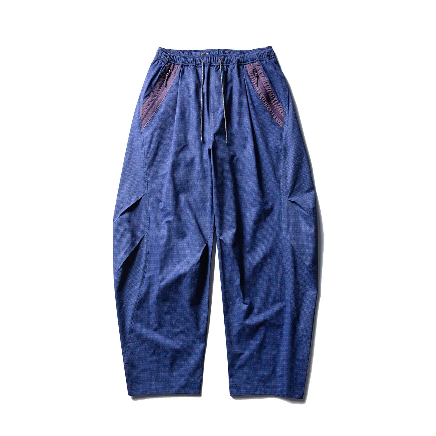 Unisex Lightweight Parachute Pants Spring Summer Outdoor Hiking Plaid Patchwork Color Block Loose Fit Casual Streetwear Trendy