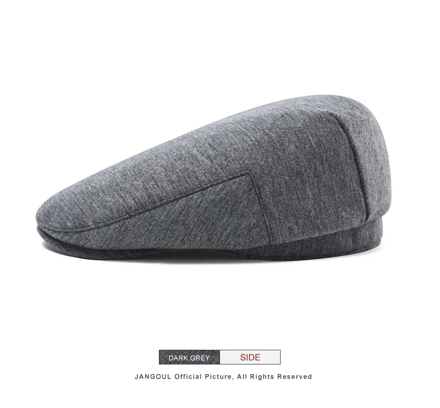 Flat Cap 100% Cotton Men Ivy Newsboy Hats Beret Spring Winter Solid Pattern Classic Casual Daily Caps JGMZ643