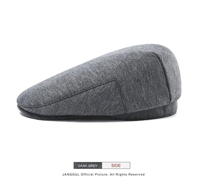 Flat Cap 100% Cotton Men Ivy Newsboy Hats Beret Spring Winter Solid Pattern Classic Casual Daily Caps JGMZ643