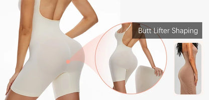 Sexy Backless Bodysuits Full Body Shaper Tummy Control Waist Trainer Slimming Sheath Butt Lifter Push Up Thigh Slimmer Shapewear