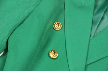 S-XXL Rainbow Color Fashion Classic Solid Double row Gold Button Long Sleeve Slim Fit Temperament Commuter Casual Woman Blazer