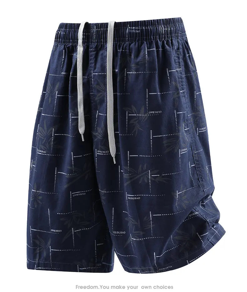 Men's Baggy Shorts Lightweight Cotton Casual Elastic Waist Drawstring Y2K Shorts Loose Fit Travel Beach Running Gym Shorts