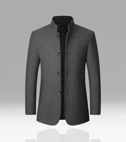 Male Slim Fit Blazers Jackets Blazers Coats Men Cashmere Blazers Suits Jackets Stand-up Collar Business Casual Suits Coats