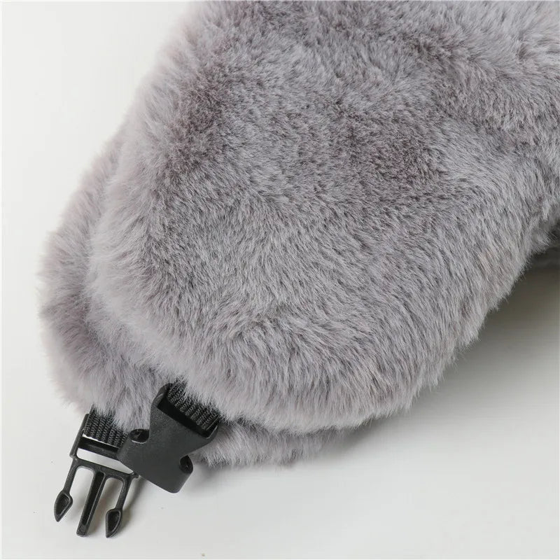 Winter Women Soviet Badge Bomber Hat Warm Faux Rabbit Fur Pilot Ushanka Windproof Thermal Earflap Hats For Men Ski Caps