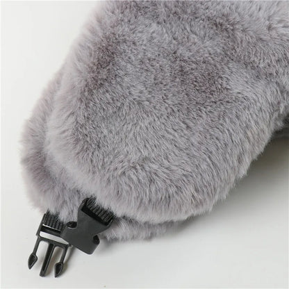 Winter Women Soviet Badge Bomber Hat Warm Faux Rabbit Fur Pilot Ushanka Windproof Thermal Earflap Hats For Men Ski Caps