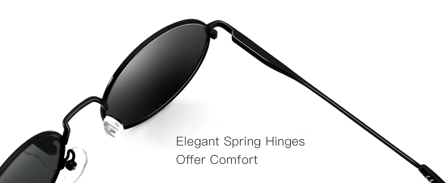 Retro Oval Polarized Sunglasses for Women Men Trendy Round Y2k Sunnies Small 90s Style Vintage Shades Sun Glasses