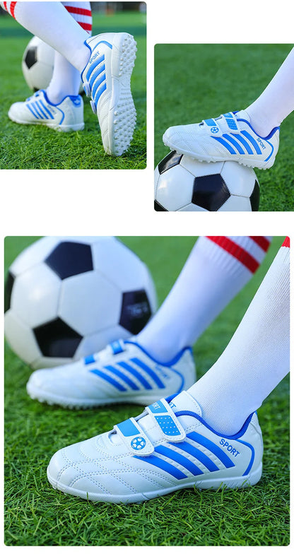 Green Children Turf Soccer Shoes Cheap Football Cleats Training Football Boots Kids Futsal Shoes Sneaker for Boy botas de fútbol