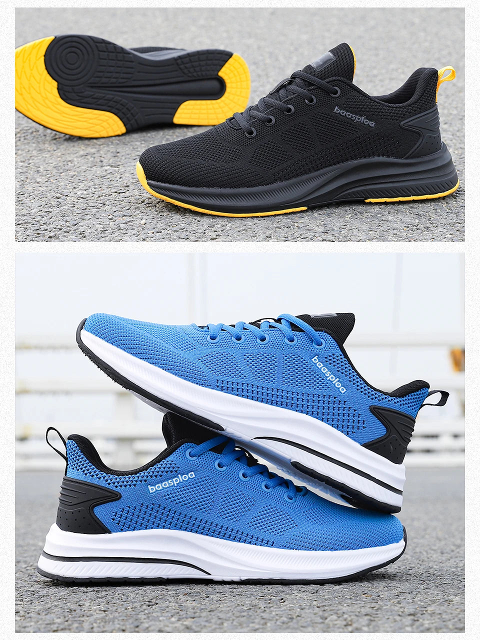 Men Running Shoes Brand Male Designer Mesh Casual Sneakers Lightweight Lace-Up New Male Outdoor Sports Tennis Shoe
