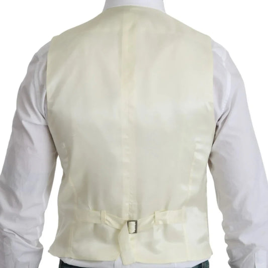 Men Vest Ivory With Lapel Single Button Solid Waistcoat For Wedding Party Banquet Business Work Office Daily Men Suit Vest