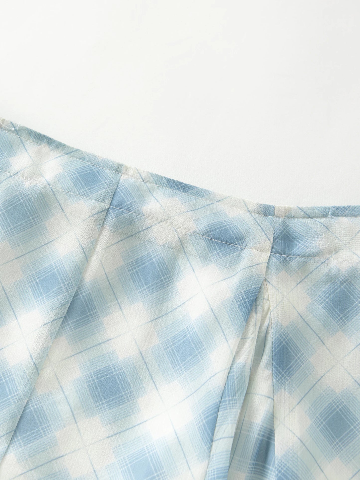 Women's Summer 2025 New Arrival Irregular A-line Hem Plaid Skirt Flowing Relaxed Fit Skirts 25FS12713
