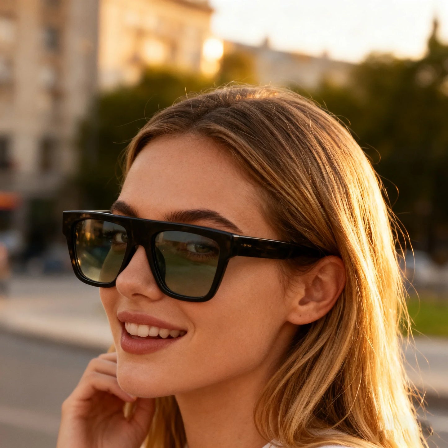 Retro Square Polarized Sunglasses Women Men Acetate Sunnies Small 90s Style Vintage Shades Sun Glasses