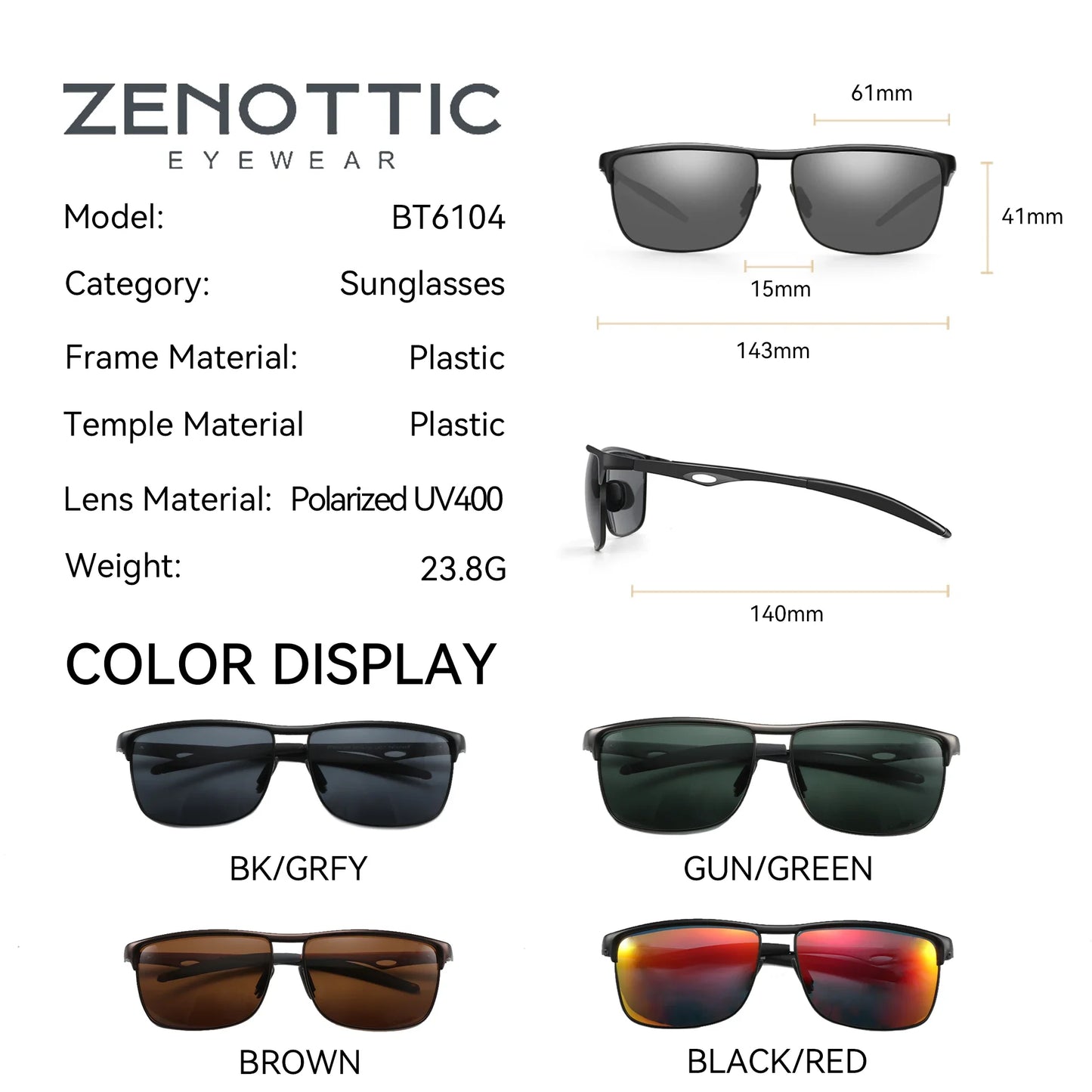Aluminum Sports Polarized Sunglasses For Men Women Mirrored UV400 Anti-Glare Driving Sun Glases