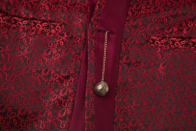 2025 New Wedding Host Performance Men's Suit Dress Three-piece Botanical Floral Pattern  Blazer  for Men with Pants and Vest