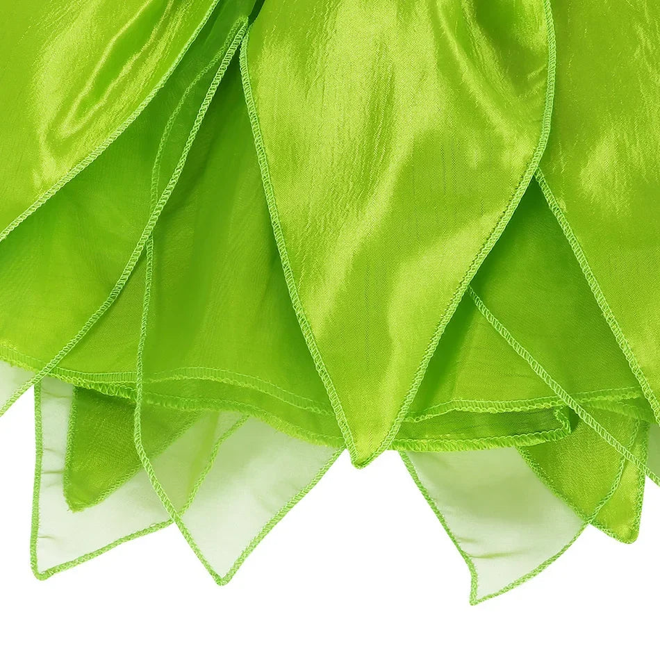 Girls Flower Fairy Dress Up Kids Princess Dress With Wings Halloween Princess Costume Elves Party Tinkerbell Tinker Bell Dress