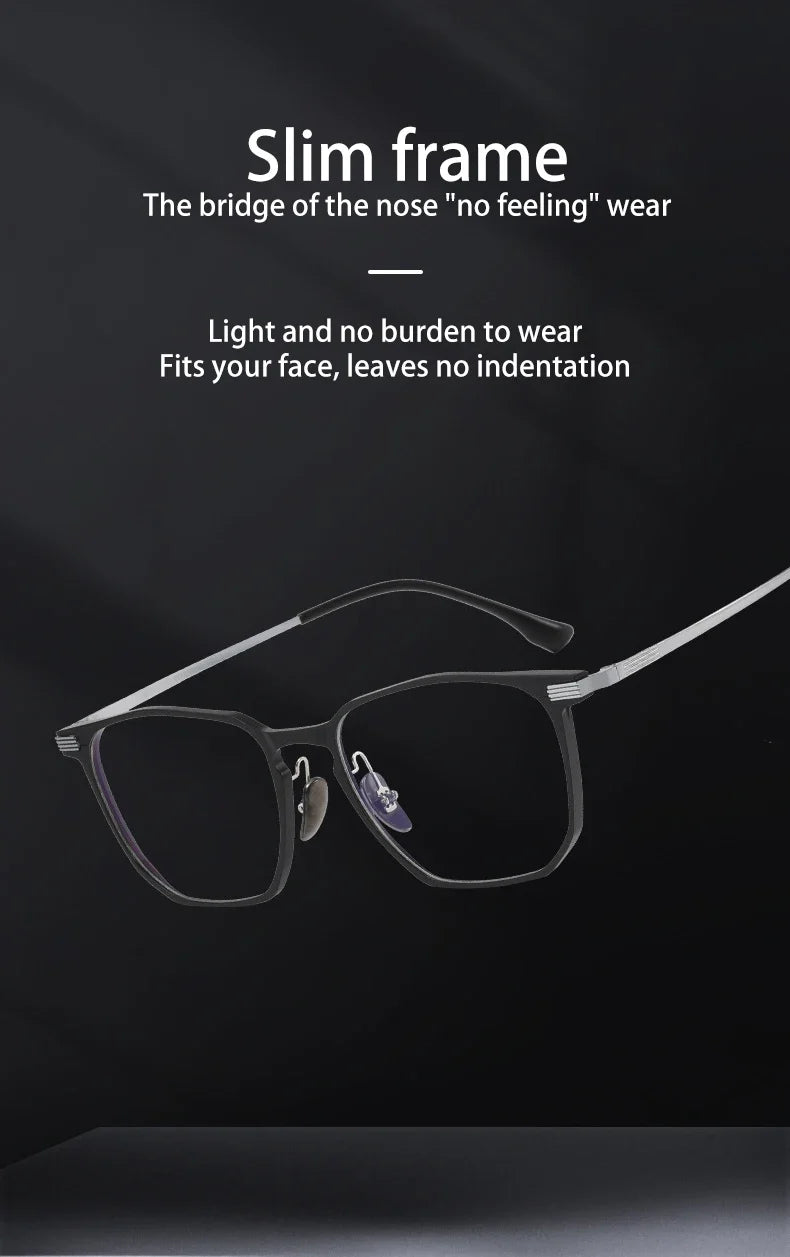 Ultra-light Aluminum Titanium Business Fashion Eyeglasses  Anti-Blue Light Reading Glasses Men Myopia Prescription 20241