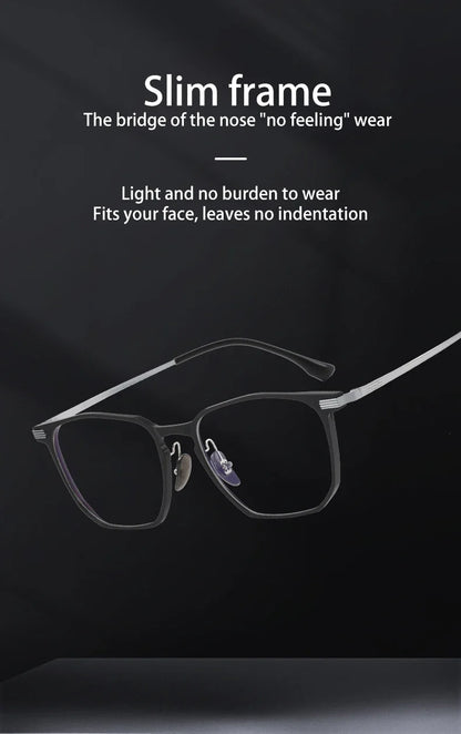 Ultra-light Aluminum Titanium Business Fashion Eyeglasses  Anti-Blue Light Reading Glasses Men Myopia Prescription 20241