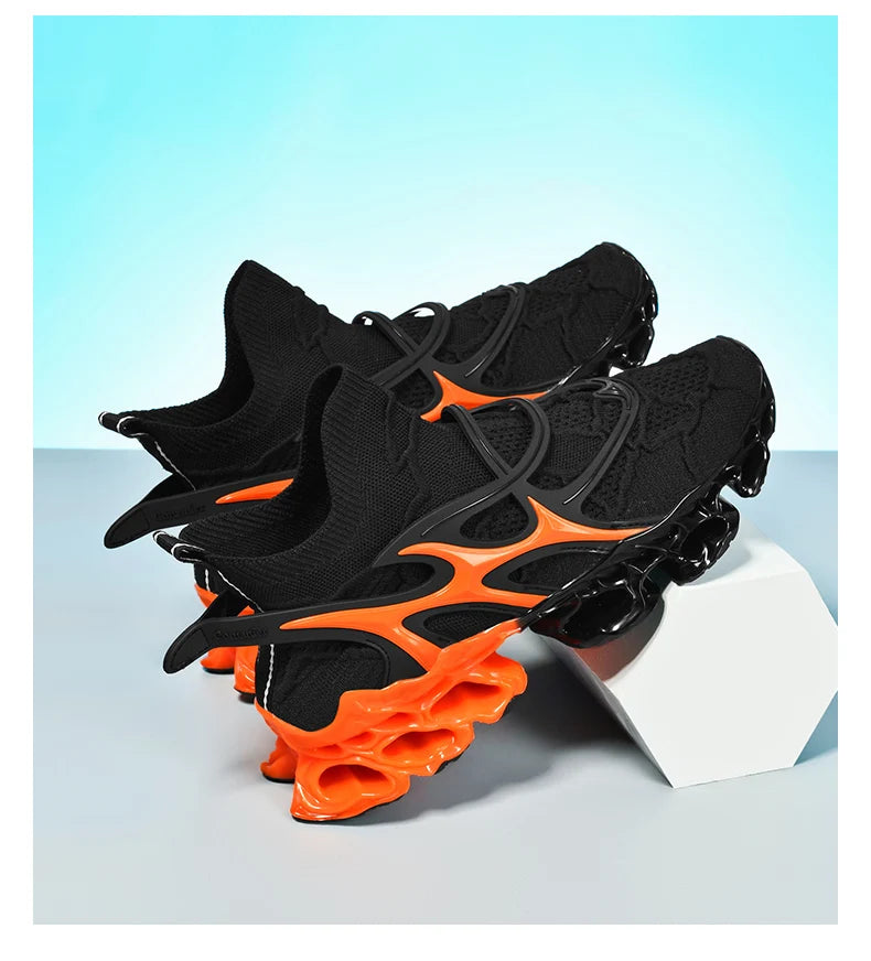 Men's Blade Type Shoes Breathable Shock Absorption Running Shoes  Non-Slip Shoes For Jogging Tennis Gym Casual Walking Sneakers