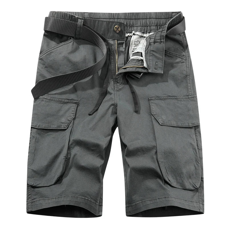 Men Spring Casual Tactical Cargo Shorts Men Multi Pocket Outdoor Shorts Men Breathable Sports Workout Daily Wear Male Shorts