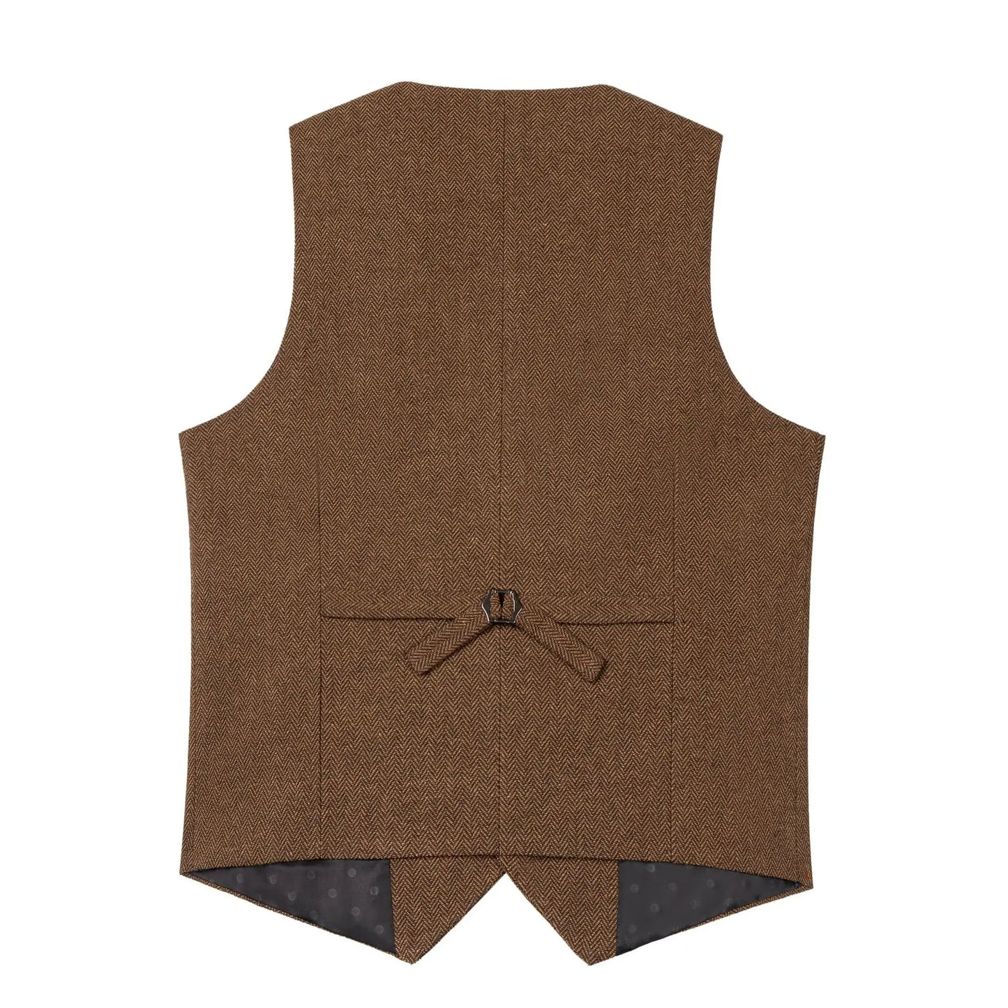 Black Men's Blazer Vest Euro Size Vintage Vests Man Single Breasted Outerwear Men's Suits Vest Spring Autumn Herringbone Vest